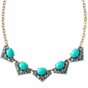 Stella & Dot Rory Necklace Turquoise Lavender Lilac stone